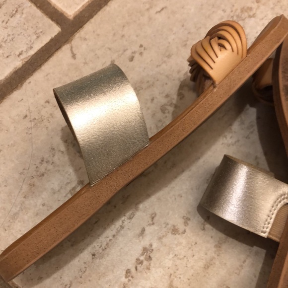 Gold and Tan Sandals - Picture 4 of 7